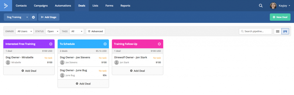 Sales automation with ActiveCampaign